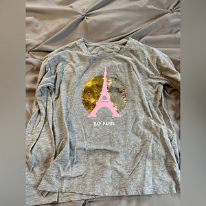 Paris sequins flip shirt.